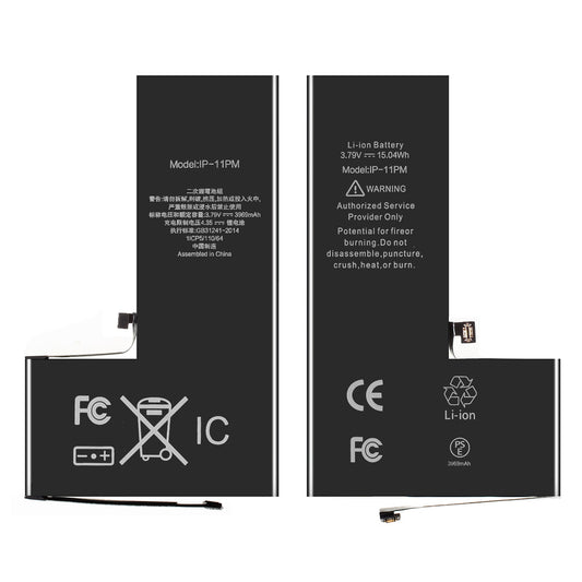 For iPhone 11 Pro Max High Quality 3969mAh Battery Replace Part  with FCC/CE/RoSH Rechargeable Battery - PATUTECH